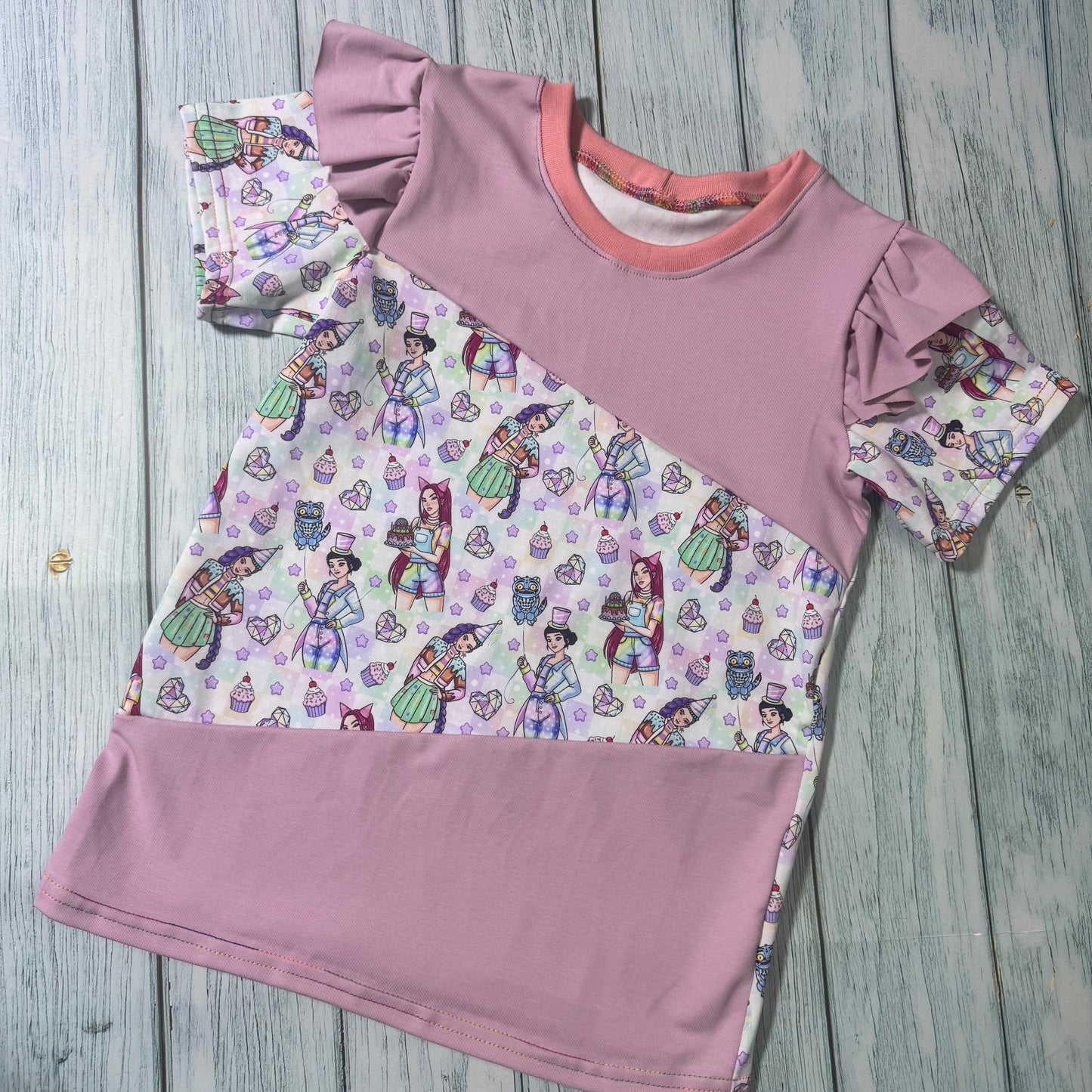 Children's colour blocked T-Shirt (long or short sleeve)