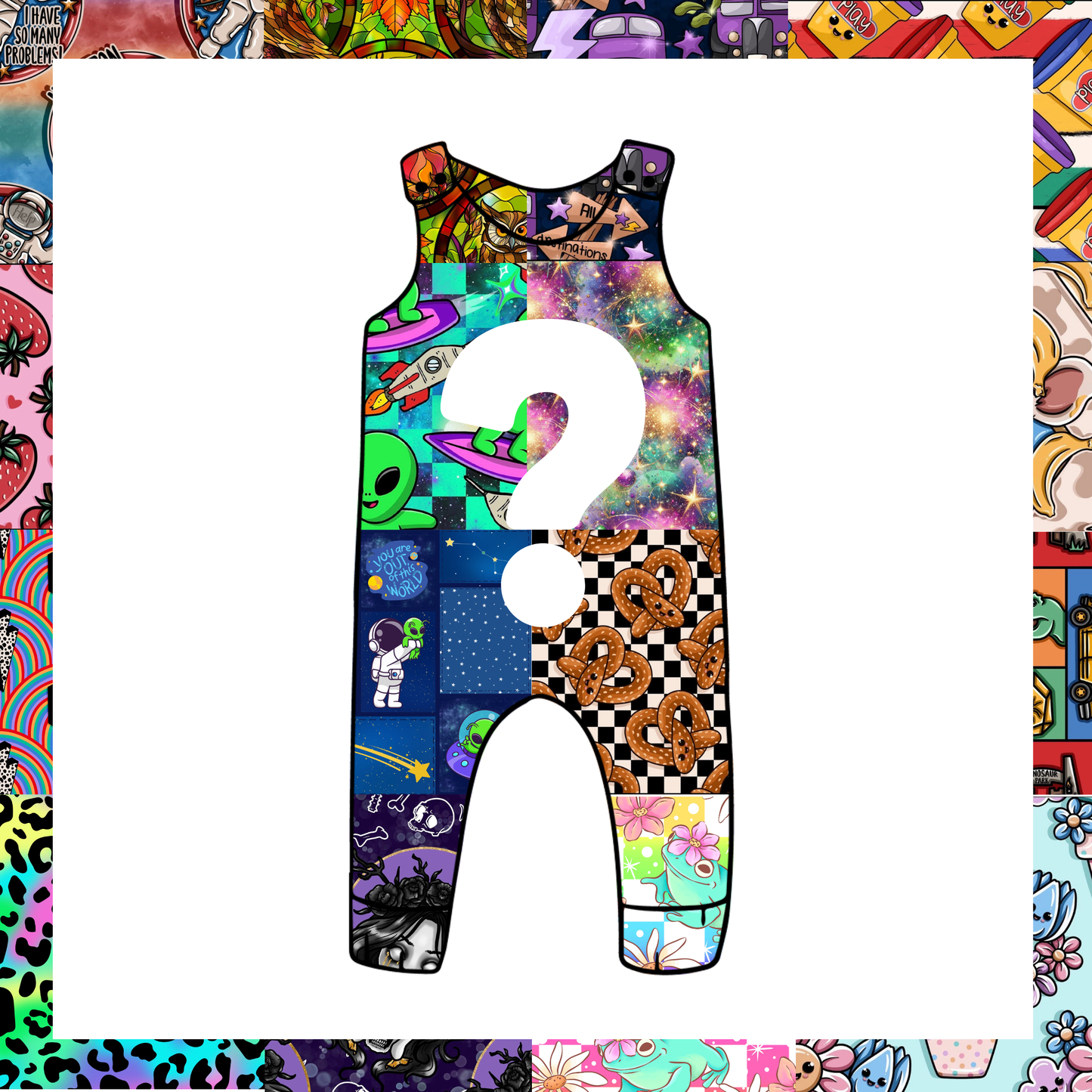 Mystery Shoulder snap romper