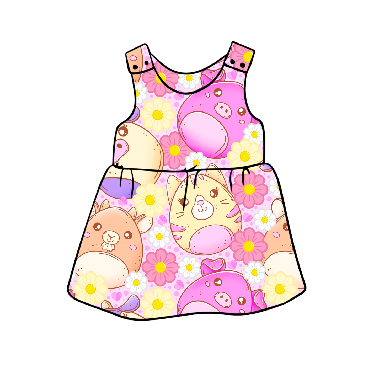 PREORDER snap dress - cute squish