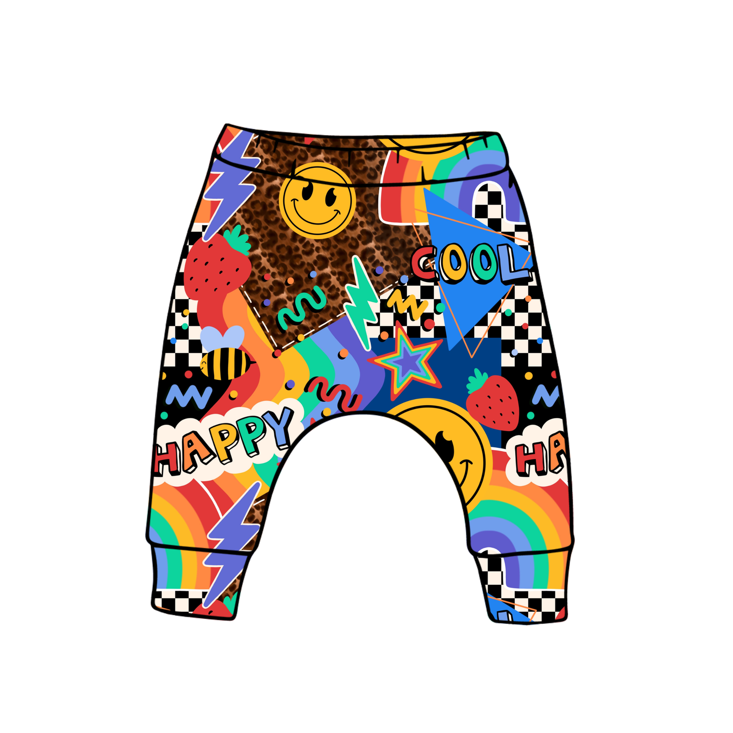 PREORDER harem leggings - happy cool