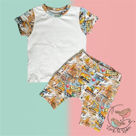 Plain body tshirt & shorts set