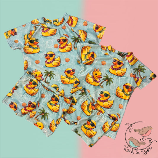 Swim rashguard & shorts set