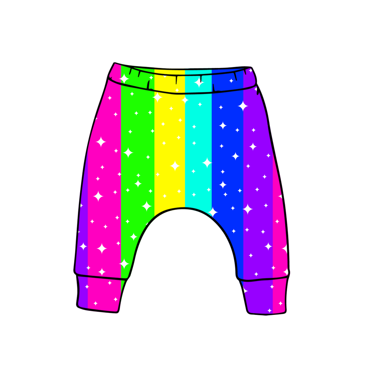 PREORDER harem leggings - rainbow
