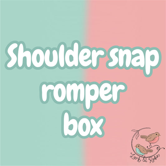 Shoulder snap romper box