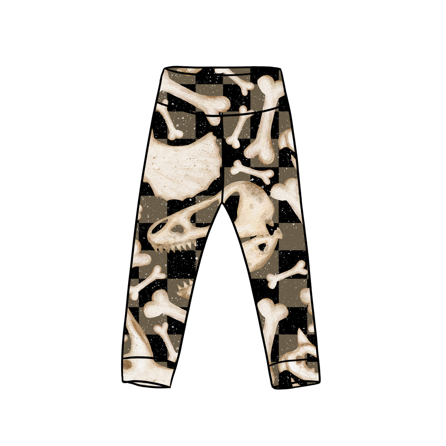PREORDER leggings - dino bones