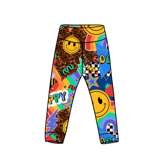 PREORDER leggings - happy cool
