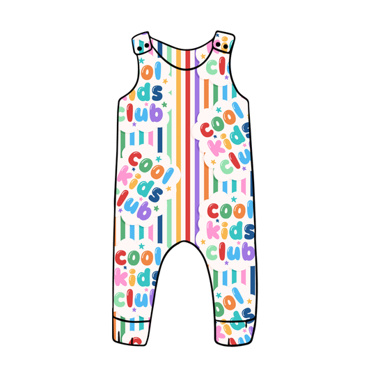 PREORDER snap romper - cool club
