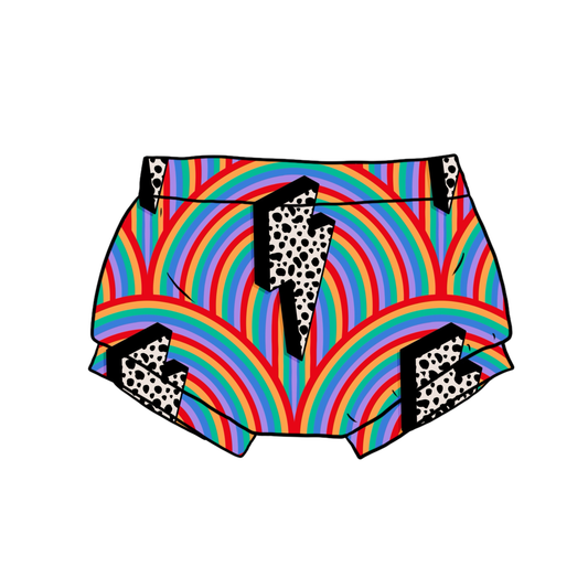 PREORDER shorts - rainbow bolts