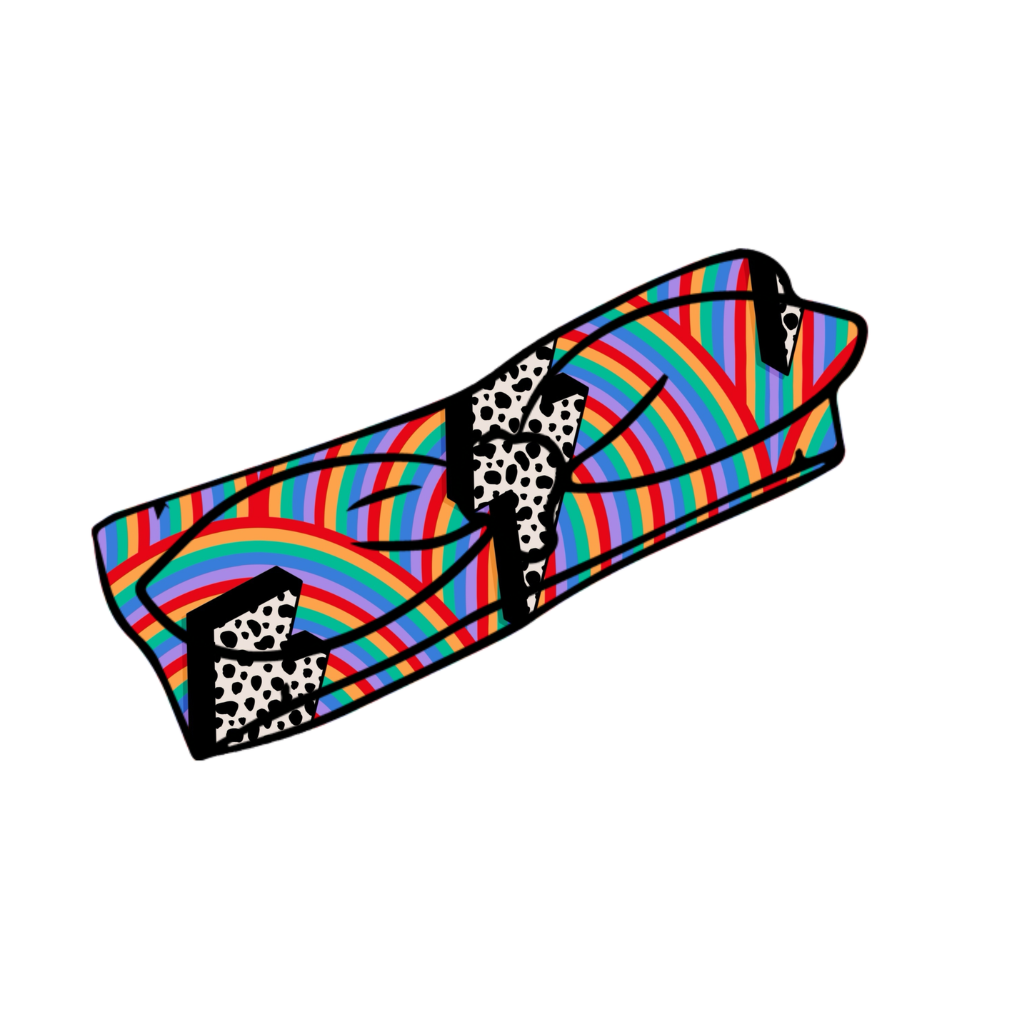 PREORDER tie knot headband - rainbow bolts