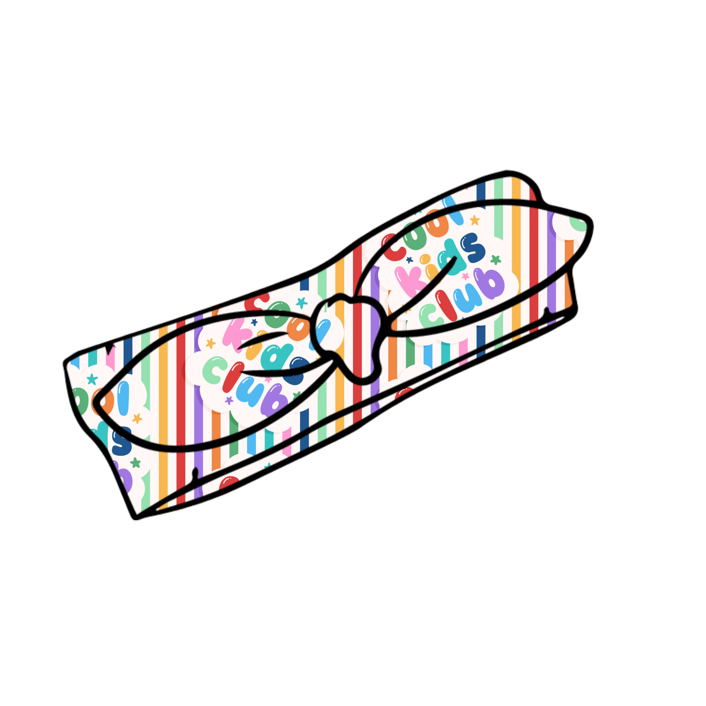 PREORDER tie knot headband - cool club