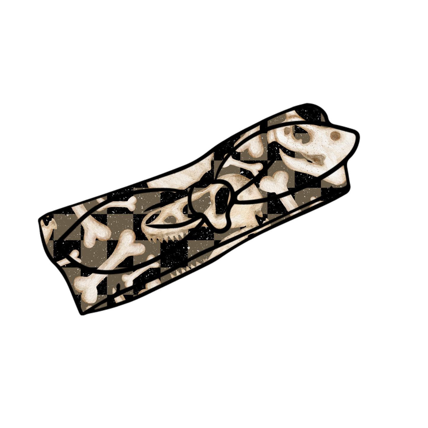 PREORDER tie knot headband - dino bones
